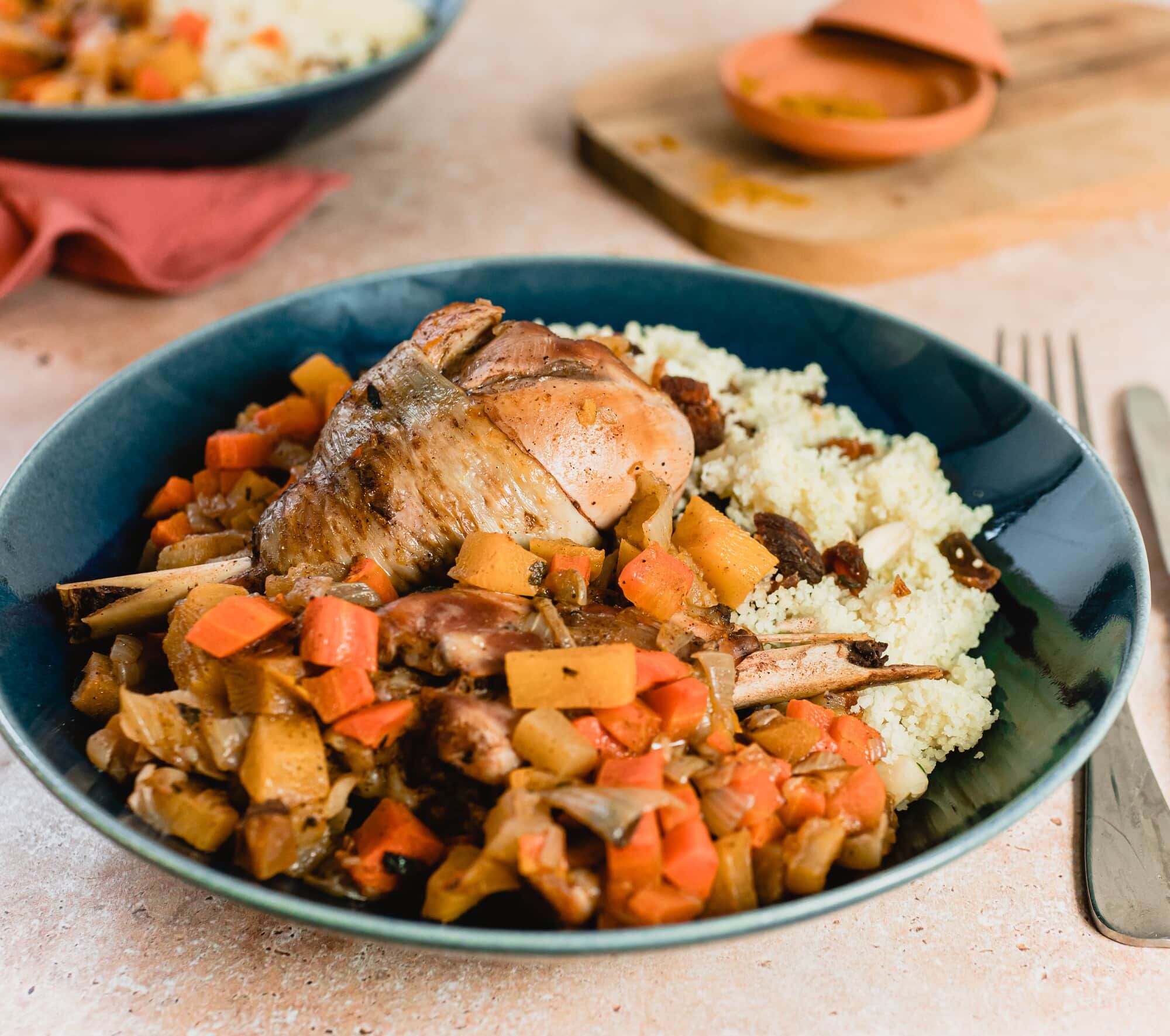 Couscous de poulet aux fruits secs Couscous de poulet aux fruits secs
